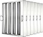 19.5 in x19.5 in Commercial Hood Filters - 430 Stainless Steel 5-Groove Baffle Filters for Restaurant Kitchen Exhaust Hoods Pack of 6
