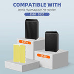 5510 5520 HEPA Pet Care Air Purifier Filter Q Replacement for Winix 5510 5520 Plasmawave Air Purifier H13 True HEPA Carbon Filter,# 1712-0123-00,1 Combon Set