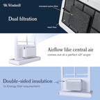 Windmill Window Air Conditioner - Quiet & Smart, Easy Install, Voice-Enabled, Remote & App Control AC Unit - 6,000 BTU