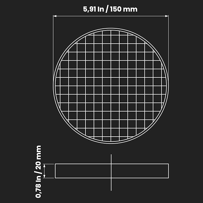 6" Inch Filter Replacement - Round Duct Filter System - G4 Class Filter and Mesh Screen - Dust Collection and Air Purification
