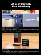 Creality 72000mW Output Power Laser Engraver, Falcon Pro 10W with Air Assist Laser Engraving Machine, CNC Machine Laser Engraver for Wood and Metal, Paper, Acrylic, Leather