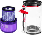 Upgraded Canister Replacement Compatible With Dyson V11 Torque Drive V11 Animal V11 Complete V11 V15 Extra V15S Detect Submarine SV14 SV15 SV22 Vacuum Dust Bucket Filter Attachments Parts 965443-01