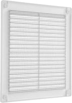 Vent Systems 8'' x 8'' Inch White Soffit Vent Cover - Pack of 100 - Flat Square Air Vent Louver - Grille Cover - Built-in Insect Screen - HVAC Vents for Bathroom, Home Office, Kitchen 8x8 Inch