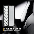 Tesla Model Y Front Trunk HEPA Carbon Air Filters Kit - (2x HEPA filters and 2x Carbon filters per package) - 4 packs per package with installation tools