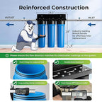 iSpring Chloramine & Heavy Metals Removal Whole House Water Filter System, SGS-Tested, Reduces Lead, Chlorine, Sediment and up to 94.4% of Chloramine, 20” x 4.5” Filters, Model: WGB32B-KSNC