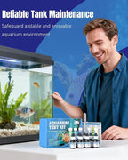 Pawfly 5 in 1 Aquarium Water Master Test Kit, Aquarium Water Test Kit Fish Tank Water Testing Kit for pH Nitrite Nitrate Ammonia & Phosphate, Aquarium Test Kit for Freshwater & Saltwater Fish Tanks