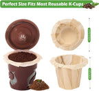 Aussen Disposable Coffee Paper Filters Replacement Kerig Filter Fit All Keurig Single Serve Filter Brands Compatible with Reusable Single Serve Pods Keurig Coffee Maker (Natural, 300pcs)