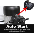 BUCKTOOL 1.2 HP Auto Start 750CFM Dust Collector with 3 Dust Collection Bag,13 Gallon and 5 PCS Reducer for Woodworking