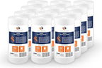 Aquaboon 5 Micron 10 x 4.5 Well Water Sediment Filter Replacement Whole House Water Filter Cartridge Compatible with DGD-5005, WFHD13001B, 12-Pack