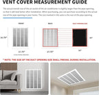 16x20 Return Air Grille(Duct Opening Size),Air Return Vent Cover,Flat Vent Cover,Rejillas De Aire Acondicionado Para Casa,Return Air Grilles,Outer Dimensions:17.75"Wx21.75"H(16"W x 20"H, Duct Opening)