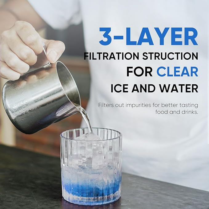 PUREPLUS EDR1RXD1 Replacement for Everydrop® Filter 1, W10295370A, W10295370, EDR1RXD1B, P8RFWB2L, P4RFWB, Kenmore® 46-9081, 46-9930, WD-F38,WRS325SDHZ Refrigerator Water Filter, 2 Pack