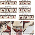 Farmhouse American Valances for Windows, Country Star Berries Vintage Wood Grain Kitchen Valance Light Filtering Rod Pocket Short Curtains for Kitchen Bathroom, 1 Panel, 42"x12"