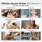 iSpring Chloramine & Heavy Metals Removal Whole House Water Filter System, SGS-Tested, Reduces Lead, Chlorine, Sediment and up to 94.4% of Chloramine, 20” x 4.5” Filters, Model: WGB32B-KSNC