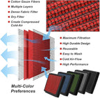 DNA Motoring AFPN-023-RD Clean Air Washable Drop In Panel Air Filter Enhance Engine Performance Power & Acceleration Improve [Compatible with 05-17 Subaru Legacy Outback WRX/STI]