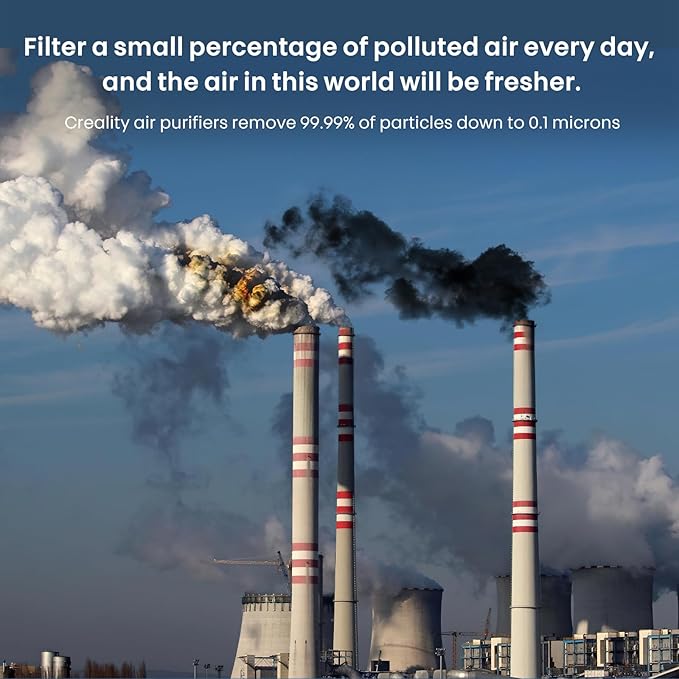 Filter Replacement for Creality Fume Extractor, HEPA Filter with Honeycomb Structure for Smoke Purifier, Capable of filtrate 99.97% of 0.03um Particles, 10×8.26×1.2 inch