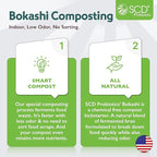 All Seasons Indoor Composter Starter Kit – 5 Gallon Tan Compost Bin For Kitchen Countertop With Lid, Spigot & 1 Gallon (2 lbs.) Bag Of Dry Bokashi Bran – by SCD Probiotics