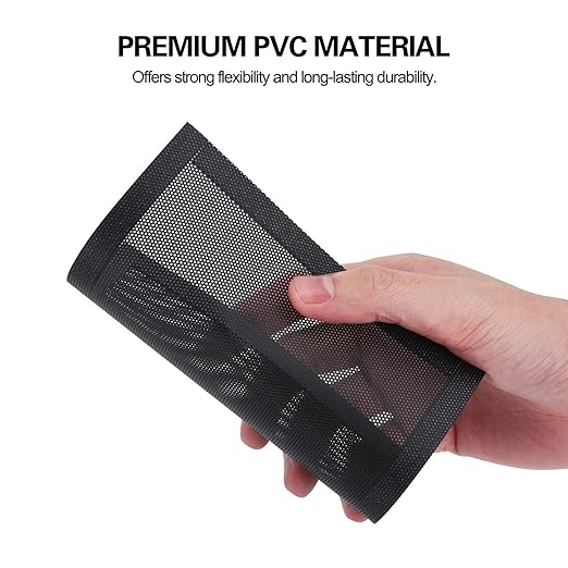 MoKo 120mm Dust Filter for Computer Cooler Fan, [4 Pack] Magnetic Frame PC Fan Dust Mesh PC Cooler Filter PVC Dustproof Cover Computer Fan Grills - Black
