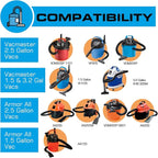 VRC2 Cloth Filter Bag 1.5 to 3.2 Gallon for Armor All AA155 AA255 AA255W AA256 VOM205P 0901 2.5 Gallon Shop VAC Microlined Vacuum & Dust Collector Accessories - 3 Pack