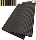 Wood Slat Wall Panel, 48'' x 24'' Wood Panels for Wall, 3D Soundproof Wall Panels, Large Acoustic Panels for Interior Ceiling and Wall Decor Noise Reduction, 2 Pack, Smoky Wood