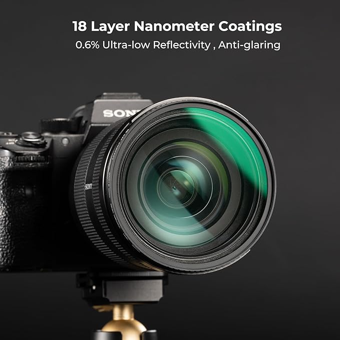 K&F CONCEPT 58mm White Mist 1/4 Filter, 18 Multi-Layer Coatings Dreamy Soft White Diffusion Filter with Cleaning Cloths for Portrait/Video/Vlog Photography