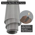 304 Stainless Steel Mesh 100Mesh, 15.7"x47.2"(40x120cm) Metal Mesh Screen, Woven Fine Wire Mesh Easy to Cut for Filter Mesh, Filtration Cloth and DIY Project