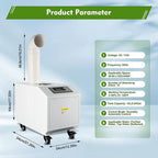 Agricultural Ultrasonic Humidifier, 110V 300W Agricultural Humidifier with 10 Atomizing Discs & 160m³/H Air Flow, Cool Mist Machine with Humidity Sensor and Water Filter for Warehouse Greenhouse