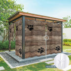Wood Grain Outdoor Curtains for Patio Claws Animals Wooden Brown Vintage Waterproof Outside Curtains with Grommet Top Weatherproof Curtain for Cabana Pergola Gazebo, 2 Pack, 54" W x 84" L