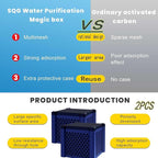 2pcs Cubic Water Trough Filter for Honeycomb Charcoal Activated Carbon Media, Suitable for Fish Tanks, Ponds, Livestock Tanks & Aquarium Purifiers