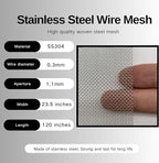 20 Mesh Stainless Steel 304 Wire Mesh Fence Screen 23.5 inches x 10 feet