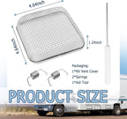 4.64×4.64 Inch RV Vent Cover Stainless Steel,RV Furnace Vent Screen & Installation Tool for Avoiding Flying Animal,RVs Furnace Vents Cover Fit RVs/Campers Car Accessories