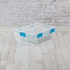 Sterilite 4-Pack Gasket Box, Home Storage Organizer Bins with Lids, 37 Quart – Stackable Clear Plastic Containers for Bedroom, Bathroom, Garage, Basement, or Attic