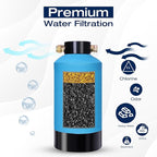 H&G lifestyles ‎RV Water Filter System,KDF GAC Carbon Water Filter for RV, Reduce Sulfur Odor Chlorine Heavy Metal,Improve Water Taste, with 3/4" GHT Brass Adapter,Water Filtration System for Camping