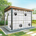 Wood Grain Outdoor Curtains for Patio Claws Animals Wooden White Waterproof Outside Curtains with Grommet Top Weatherproof Curtain for Cabana Pergola Gazebo, 2 Pack, 54" W x 108" L