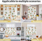 2 Panel Kitchen Cafe Curtains, Desert Camels Sunlight Filtering Nature Air Through, Home Decor Window Covering Tier Curtains for Bedroom Living Room 104W x 84L inch Tropical Date Palm Trees Animal