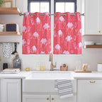 2 Panel Kitchen Cafe Curtains, Desert Camel Sunlight Filtering Nature Air Through, Home Decor Window Covering Tier Curtains for Bedroom Living Room Summer Sand Camel Animal Vintage Pink
