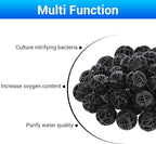 Segarty Aquarium Bio Balls, 1 inch Koi Pond Filter Media Bio Ball with Sponge for Aquarium Filter Canister Filter Biological Filtration for Freshwater Marine Fish Tank Sump (50 PCS with Mesh Bag)