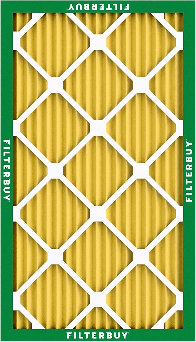 Filterbuy 12x25x1 Air Filter MERV 11 Superior Pet & Allergy Defense (1-Pack), Electrostatic Pleated HVAC AC Furnace Filters Replacement, Made in USA (Actual Size: 11.75 x 24.75 x 0.75)