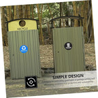 8pcs Trash Can Stickers for Waste Sorting Garbage Classification Decals Black and Blue for Easy Recycling and Sustainable Habits