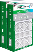 Filterbuy 17x26x4 Air Filter MERV 8 Essential Dust & Allergy Defense (2-Pack), Electrostatic Pleated HVAC AC Furnace Filters Replacement for Lennox (Actual Size: 16.56 x 25.94 x 4.13)