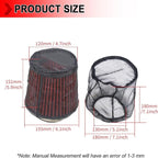Universal Air Filter Cover, Air Filter Wrap for Motorcycle Car Air Intake Filter Protective Cover Dustproof Waterproof Universal Accessories (Filter S), Pack of 6