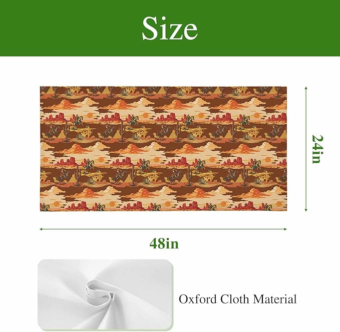 Tropical Plant Cactus Fluorescent Light Covers 3 Pack Western Cowboy Horse Sunset Deserts Brown Magnetic Fluorescent Ceiling Lights Filters for Office Classroom Home Drop Ceiling 4x2 Feet