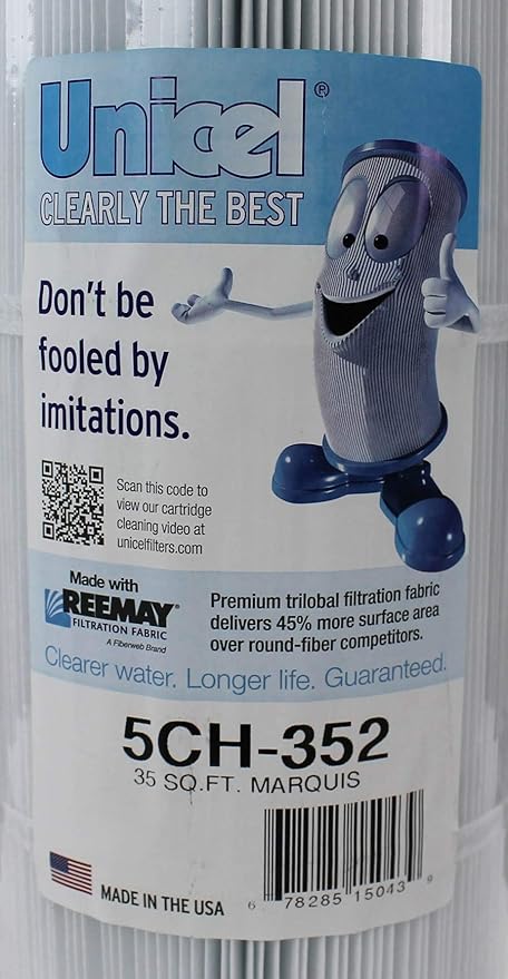 Unicel 5CH-352 35 Square Foot Media Replacement Hot Tub Spa Filter Cartridge with 151 Pleats (4 Pack)