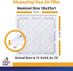 Filter King 18x25x1 Air Filter | 4-PACK | MERV 13 HVAC Pleated A/C Furnace Filters | MADE IN USA | Actual Size: 17.5 x 24.5 x .75"