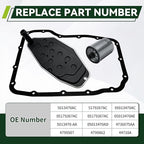 YEEDO 45RFE 545RFE 68RFE Transmission Filter Oil Pan Gasket Kit Fit for Ram Dodge Chrysler Aspen Dakota Durango Jeep Commander Grand Cherokee Replaces 5013470AC 4799507