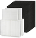 HPA300 Filter Replacement Compatible with Honey-well HPA300, HPA200, HPA100, HPA090 Series Air Purifier, 6 Filter R + 8 Activated Carbon Pre-Filter, Replace #HRF-R3, #HRF-R2, #HRF-R1