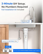 Waterdrop 15UAW-UF 0.01 μm Ultra Filtration Under Sink Water Filter System, 2 Years, Reduces Lead, Chlorine, Bad Taste & Odor, Direct Connect to Kitchen Faucet, USA Tech