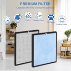 Value Pack Replacement Filter, Compatible with HATHASPACE HSP001 4 Stages Filtration with H13 True HEPA, 4-Pack |2 HEPA |2 CARBON