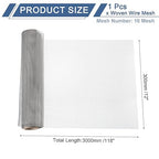 uxcell 16 Mesh 118" x 12" Woven Wire Mesh, 304 Stainless Steel Air Vent Filter Screen, Window Screen Mesh for DIY Projects Vents Cover Filtration Animals Fence