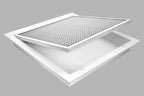 HVAC Premium 16" x 26" Cube Core Eggcrate Return Air Filter Grille for 1" Filter - Aluminum - White [Outer Dimensions: 18.5" x 28.5"]