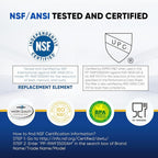 PUREPLUS LT800P NSF/ANSI 401, 53, 42 & NSF P473 Certified Certified Replacement for LG ADQ73613401, Kenmore 469490, 9490, ADQ73613402, ADQ736134, LSXS26326S LMXC23746S, LT120F, 1Pack